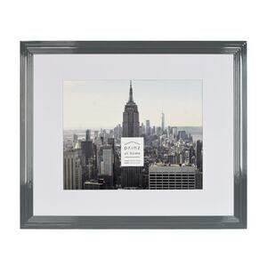 PRINZ Midtown High Gloss 18x22" Molded Modern Frame, Gray 11x14" photo
